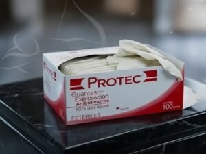 Guantes de latex para exploración PROTEC no estériles ambidiestros 100 piezas