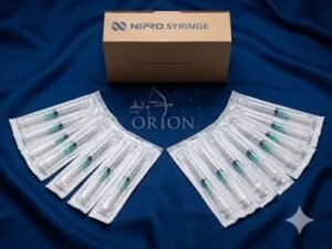 Jeringa desechable 3 ml verde con aguja