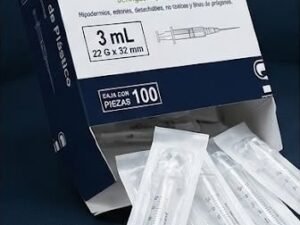 Jeringa desechable de plástico SENSI MEDICAL 3 ml con aguja 100 piezas
